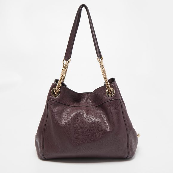 COACH Plum Leather Turnlock Edie Shoulder Bag - Picture 4 of 8